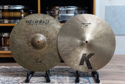 16" Zildjian K Dark Crash/Istanbul Agop Turk Crash (as hi-hats)